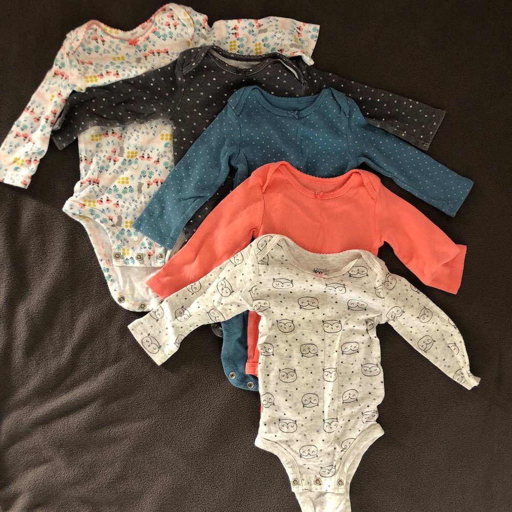 5-pack girls Carter's long sleeve bodysuit